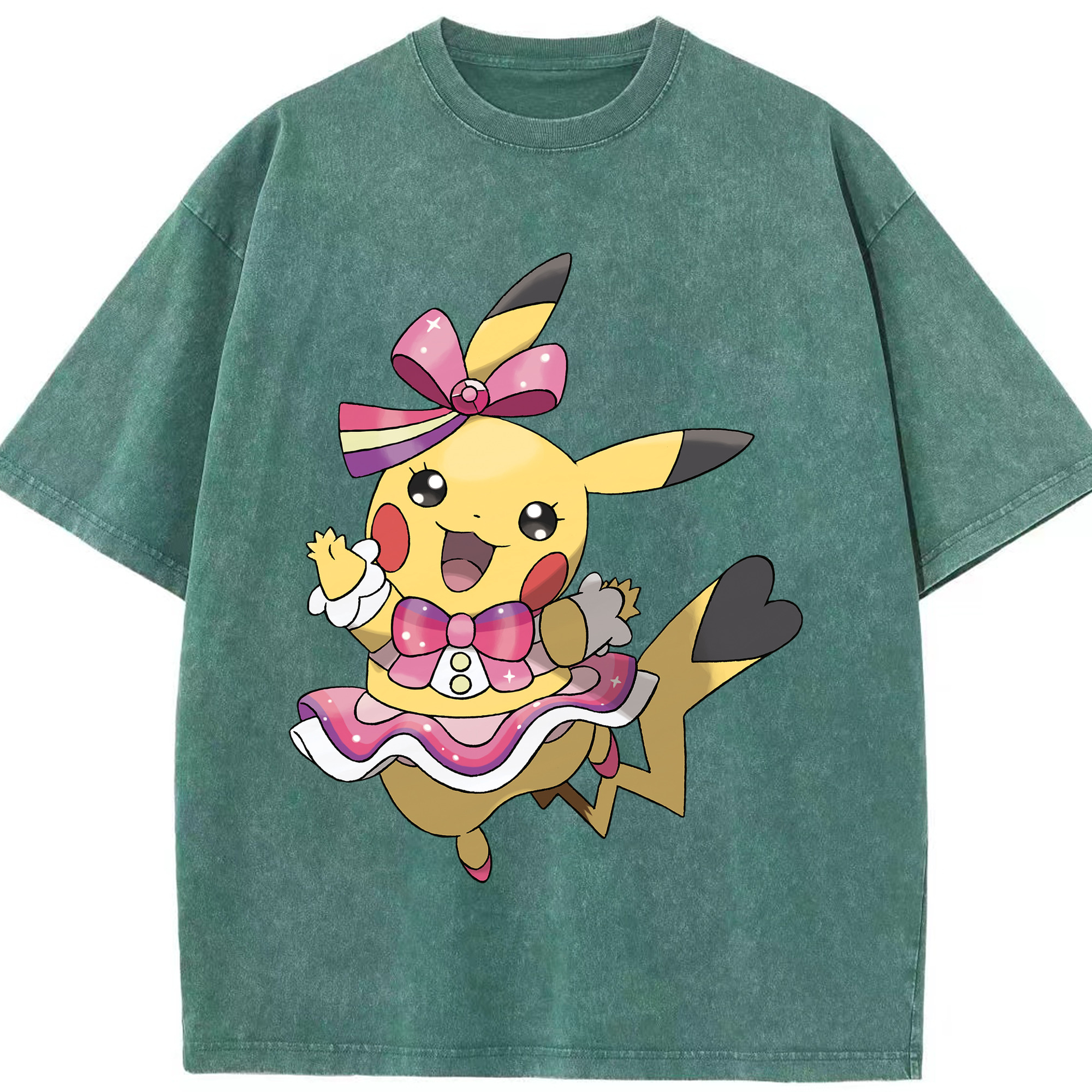 （画像用） ポケットモンスター Pokémon 綿100% ヴィンテージ風 半袖Tシャツ（フロントプリント）